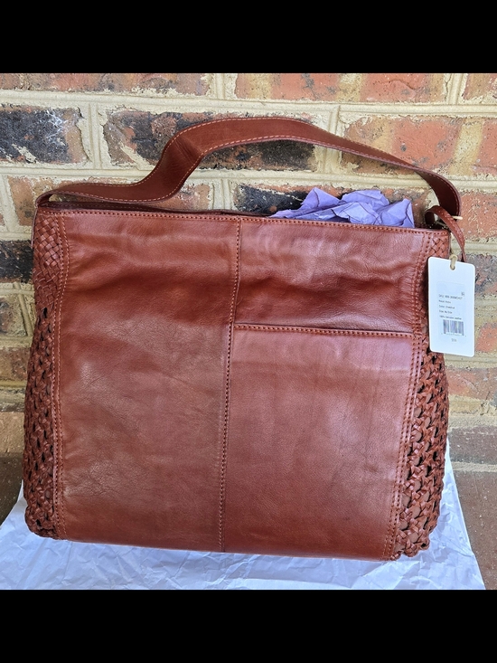 HOBO Handbags - HOBO Woven-Panel Leather Shoulder Bag
